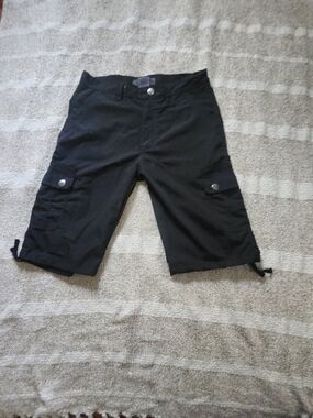 Men's Black Cargo Shorts with Utility Pockets